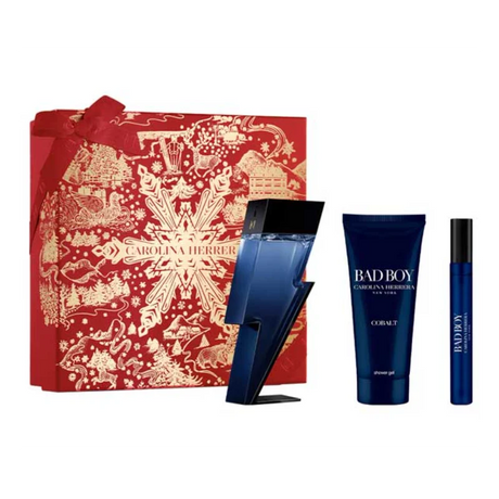 Carolina Herrera - Bad Boy Cobalt Electrique Gift set EDP 100 ml, shower gel 100 ml and miniature EDP 10 ml - 100ml - Feel You