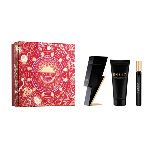 Carolina Herrera - Bad Boy Gift set EDT 100 ml, shower gel 100 ml and miniature EDT 10 ml - 100ml - Feel You