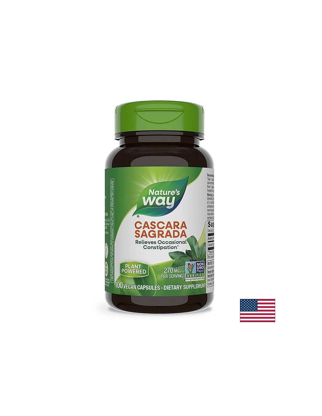 Cascara Sagrada/ Зърнастец (кора) 270 mg х 100 капсули Nature’s Way - Feel You