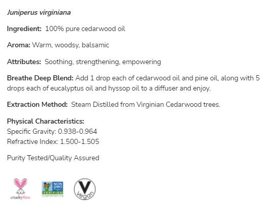 Cedarwood Oil | 100% Pure Juniperus Virginiana - 30 мл - Feel You