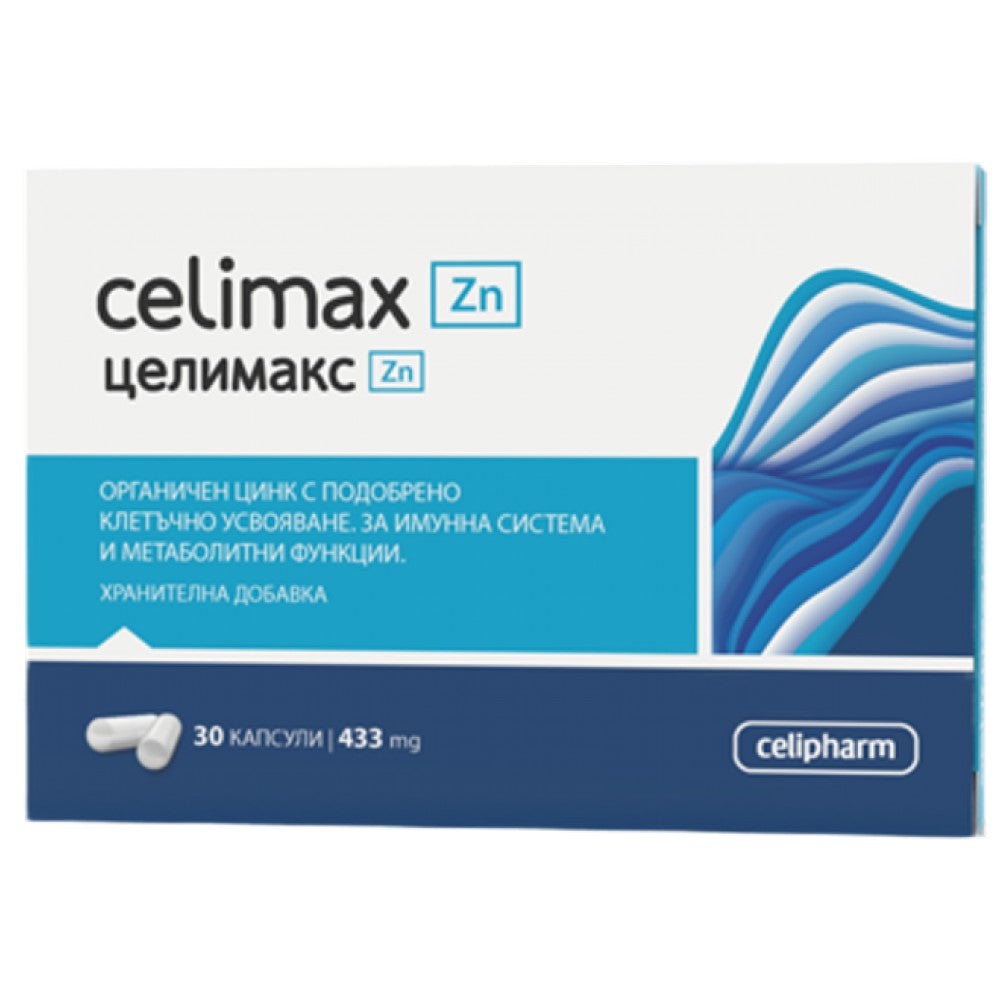 Celimax Zn | Zinc Bisglycinate 15 mg - 30 капсули - Feel You