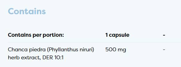 Chanca Piedra 500 mg - 60 капсули - Feel You