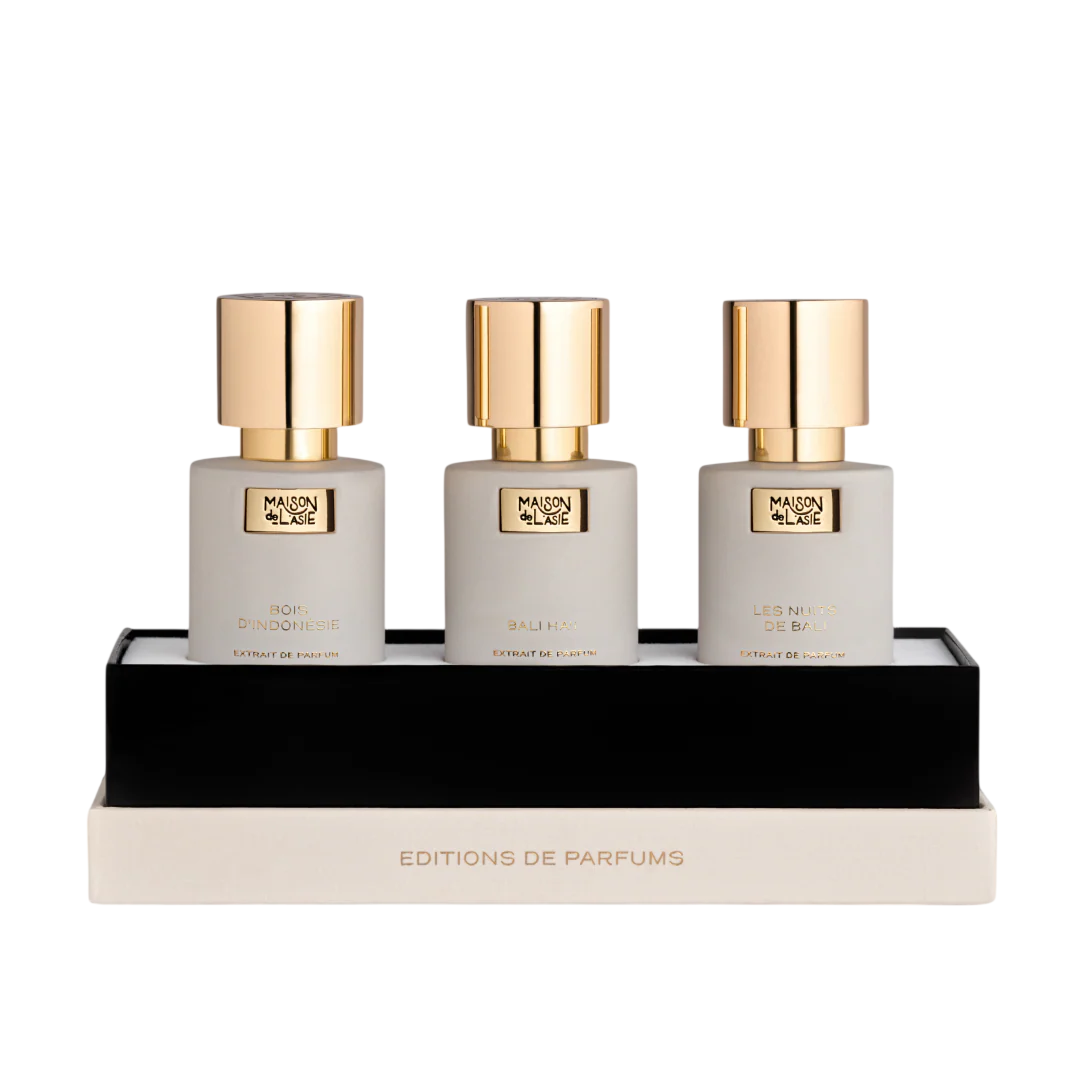 Chapitre 02 Set Maison De L'Asie: Bali Ha'i, Extrait De Parfum, Unisex, 15 ml + Bois d'Indonesie, Extrait De Parfum, Unisex, 15 ml + Les Nuits De Bali, Extrait De Parfum, Unisex, 15 ml - Feel You