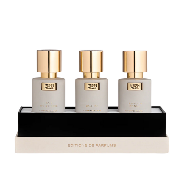 Chapitre 02 Set Maison De L'Asie: Bali Ha'i, Extrait De Parfum, Unisex, 15 ml + Bois d'Indonesie, Extrait De Parfum, Unisex, 15 ml + Les Nuits De Bali, Extrait De Parfum, Unisex, 15 ml - Feel You