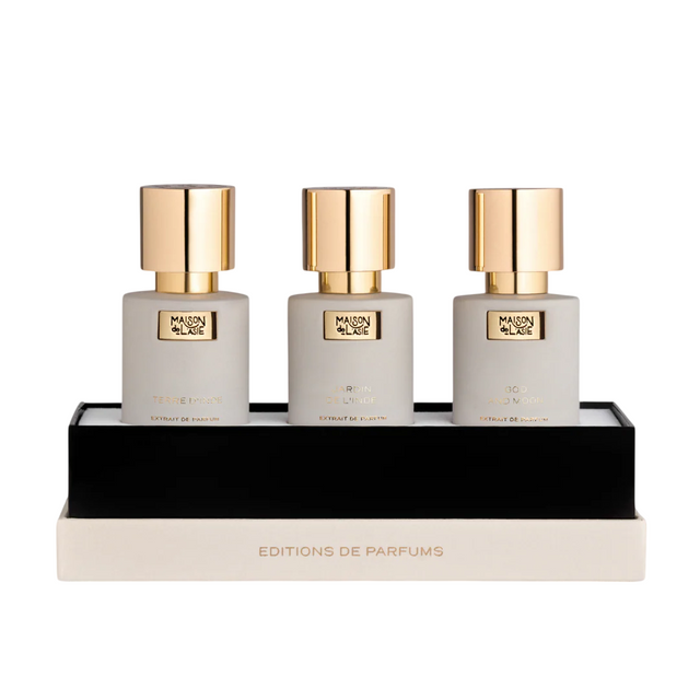 Chapitre 04 Set Maison De L'Asie: God and Moon, Extrait De Parfum, Unisex, 15 ml + Jardin de L'Inde, Extrait De Parfum, Unisex, 15 ml + Terre D'Inde, Extrait De Parfum, Unisex, 15 ml - Feel You
