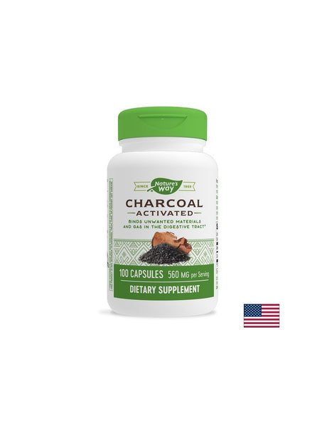 Charcoal Activated/ Активен въглен 280 mg х 100 капсули Nature’s Way - Feel You