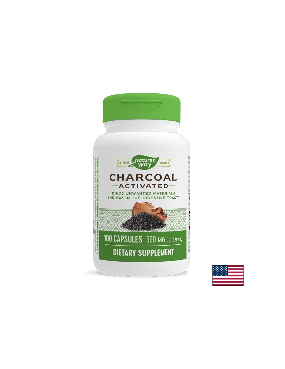 Charcoal Activated/ Активен въглен 280 mg х 100 капсули Nature’s Way - Feel You