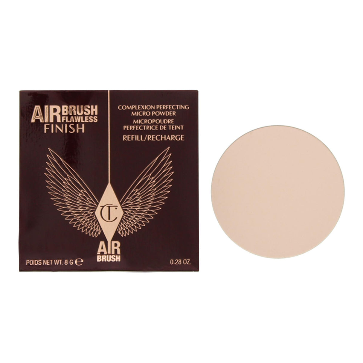 Charlotte Tilbury, Airbrush Flawless, Flawless Finish, Compact Powder, 1, Fair, Refill, 8 g - Feel You