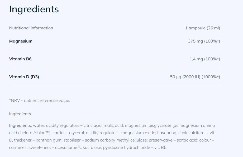Chela Mag B6 + D3 Forte Shot / 25 ml - Feel You