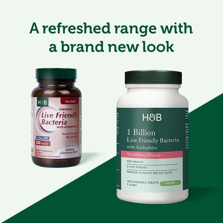 Пробиотик с Ацидофилус (Chewable Acidophilus Strawberry 1 Billion) 1млрд. 120 дъвчащи таблетки HOLLAND & BARRETT - Feel You