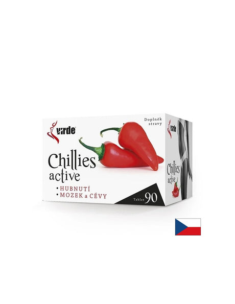 Chillies Active с гарциния камбоджа 1251 mg, зелен чай 282 mg и лют червен пипер 150 mg – За отслабване, 90 таблетки - Feel You