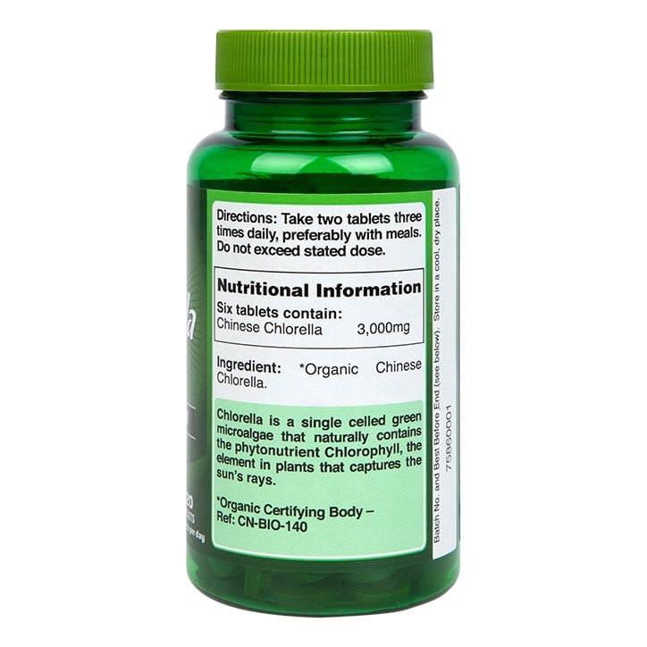 Chlorella 500 mg / Organic Chinese - 120 Таблетки - Feel You