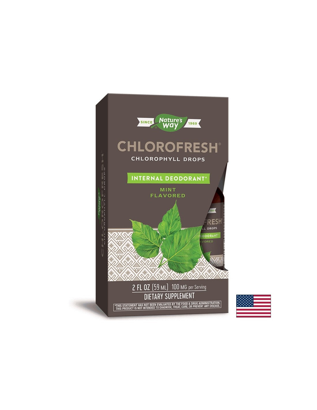 Chlorofresh® Chlorophyll Drops/ Хлорофреш® Хлорофил Капки х 59 ml (без алкохол) с ментов вкус Nature’s Way - Feel You