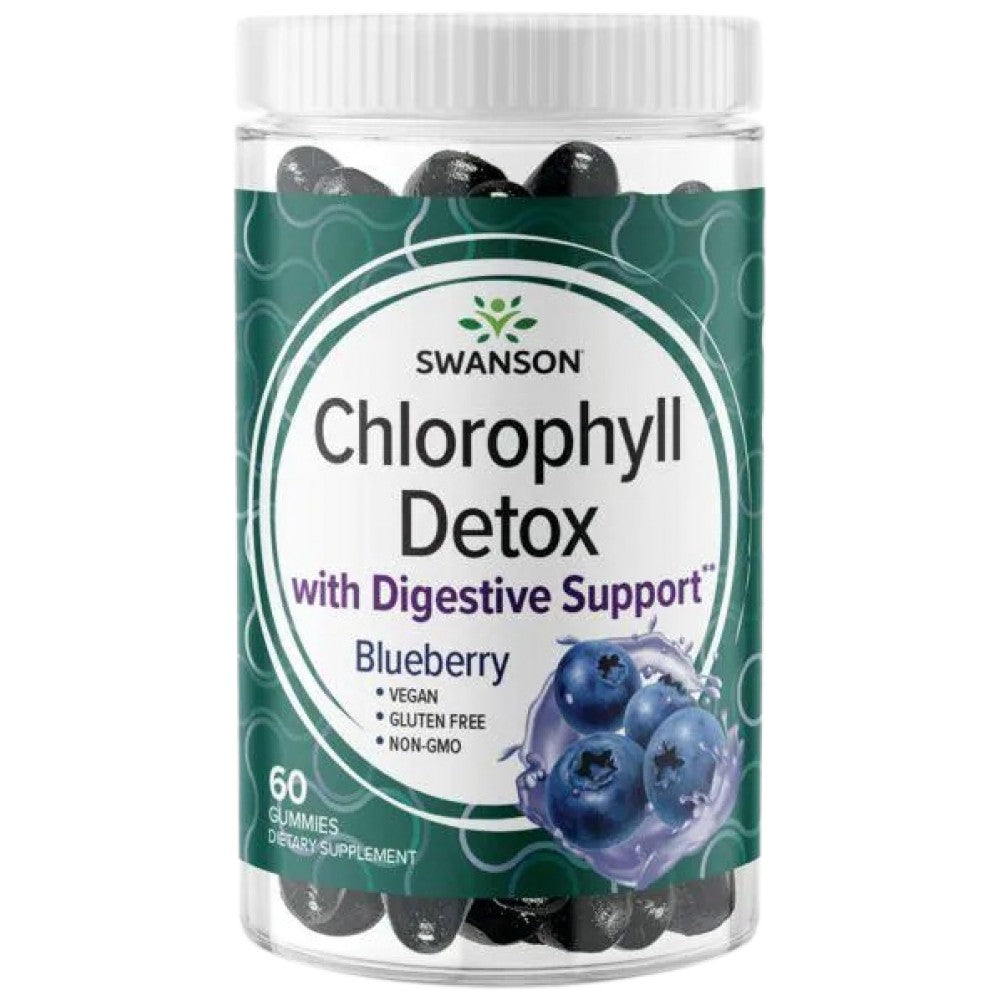 Chlorophyll Detox Gummies | Blueberry - 60 Дъвчащи таблетки - Feel You