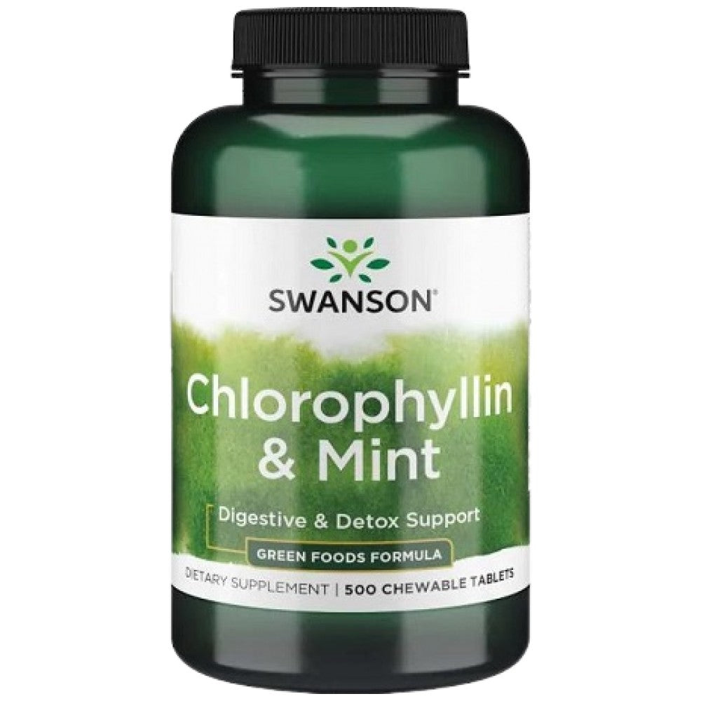 Chlorophyllin and Mint 500 Дъвчащи таблетки - Feel You