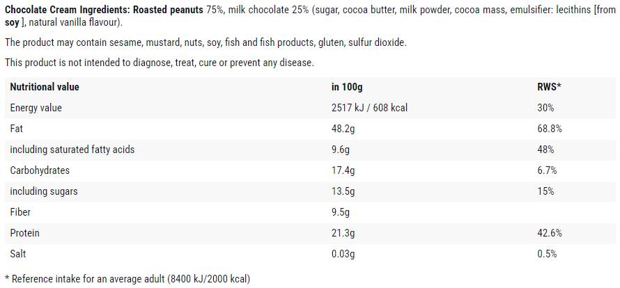 Chocolate Cream | High Protein with Roasted Peanuts - 500 грама - Feel You