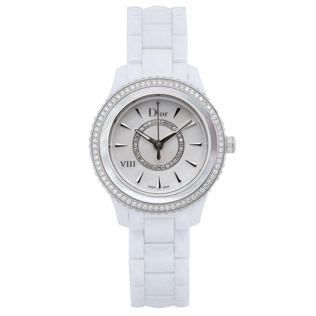 Christian Dior, VII, Quartz Ceramic Strap Watch, White, 33 mm, For Women - Feel You