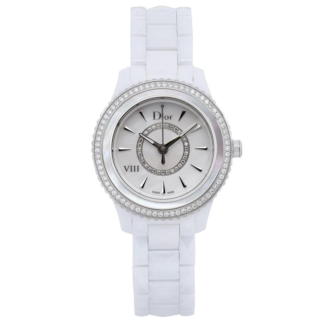 Christian Dior, VII, Quartz Ceramic Strap Watch, White, 33 mm, For Women - Feel You
