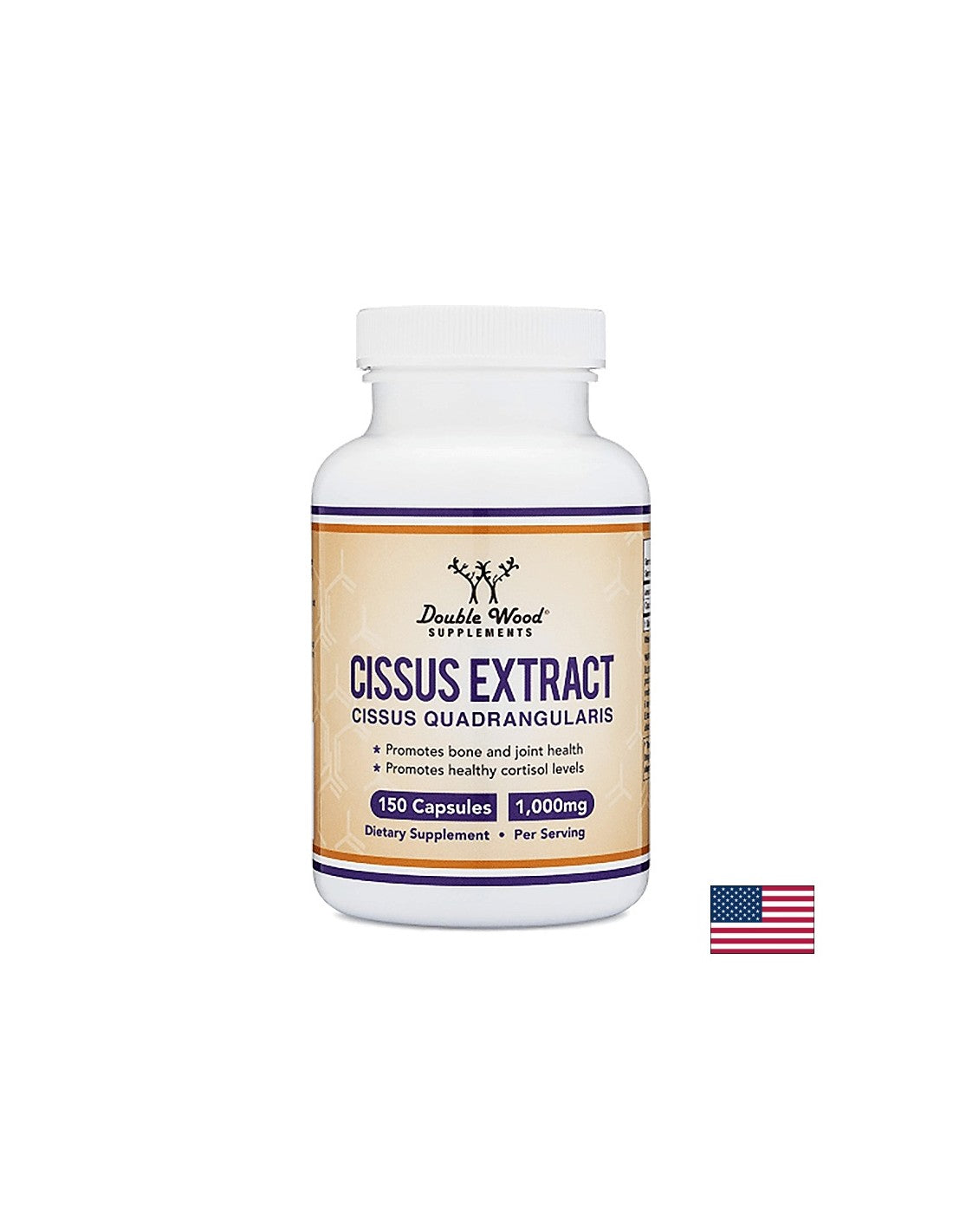 Cissus Extract/ Цисус екстракт, 1000 mg, 150 капсули Double Wood - Feel You