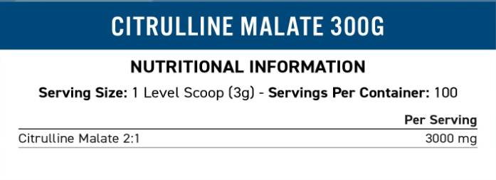 Citrulline Malate 2:1 Powder 3000 mg - 300 грама - Feel You