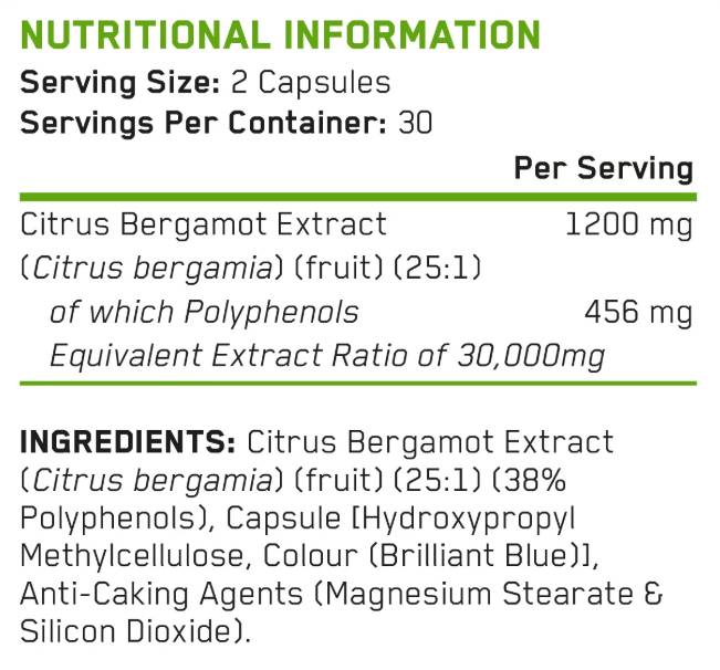 Citrus Bergamot 600 mg - 60 капсули - Feel You