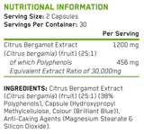 Citrus Bergamot 600 mg - 60 капсули - Feel You