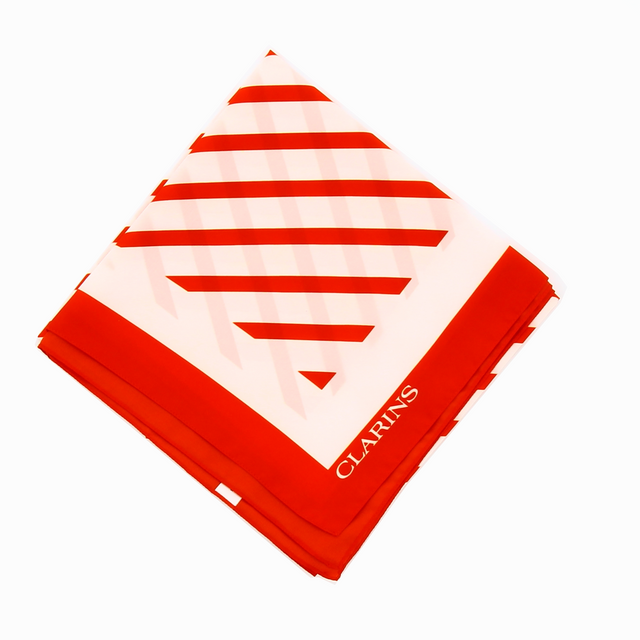 Clarins, Clarins, Textile Scarf, Red/White, For Women - Feel You