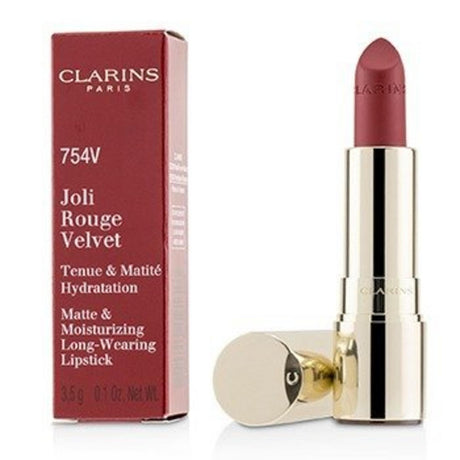 Clarins, Joli Rouge, Velvet, Cream Lipstick, 754V, Deep Red, 3.5 g - Feel You