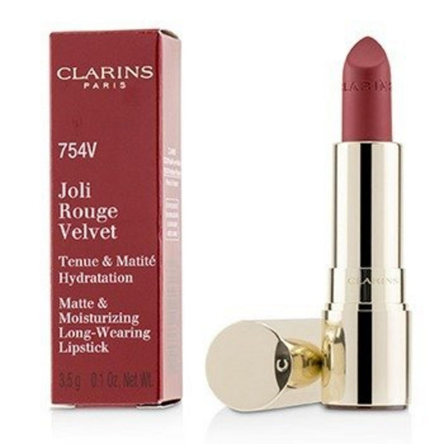 Clarins, Joli Rouge, Velvet, Cream Lipstick, 754V, Deep Red, 3.5 g - Feel You