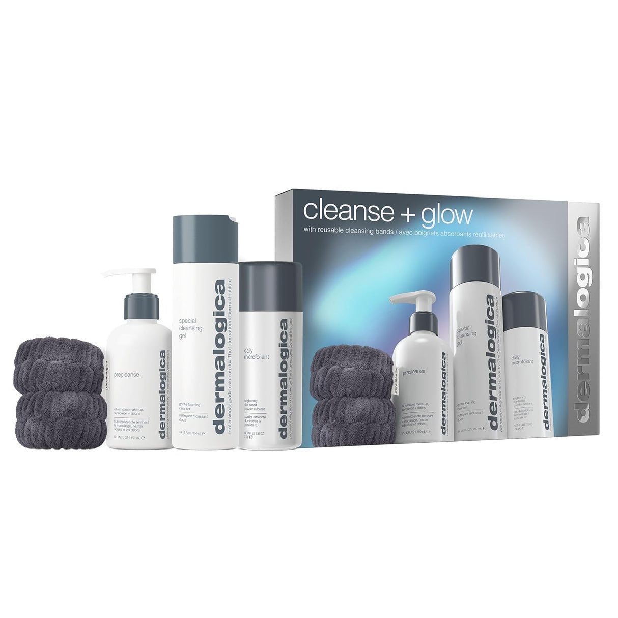 Cleanse + Glow Set Dermalogica: Special, Cleansing Gel, For Face, 250 ml + Precleanse, Eliminates Impurities, Oil, For Face, 150 ml + Daily Microfoliant, Exfoliating, Exfoliating Powder, 74 g - Feel You