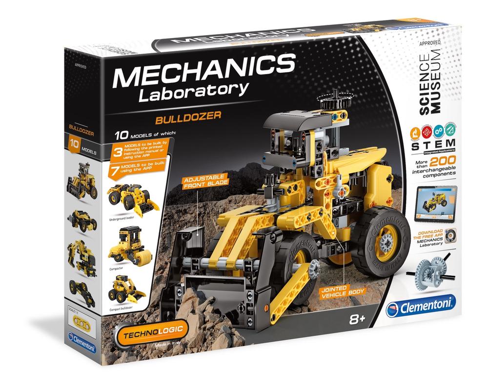 Clementoni, Mechanics Laboratory, Bulldozer, Construction Set, For Boys, 8+ years, 200 pcs - Feel You