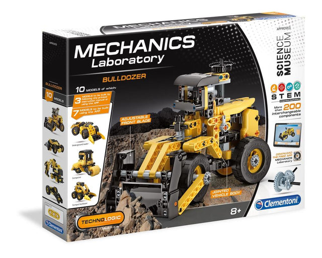 Clementoni, Mechanics Laboratory, Bulldozer, Construction Set, For Boys, 8+ years, 200 pcs - Feel You