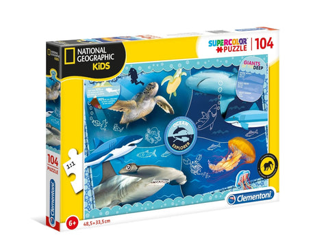 Clementoni, National Geographic Kids, Ocean Explorer, Puzzle, Unisex, 6+ years, 104 - Feel You