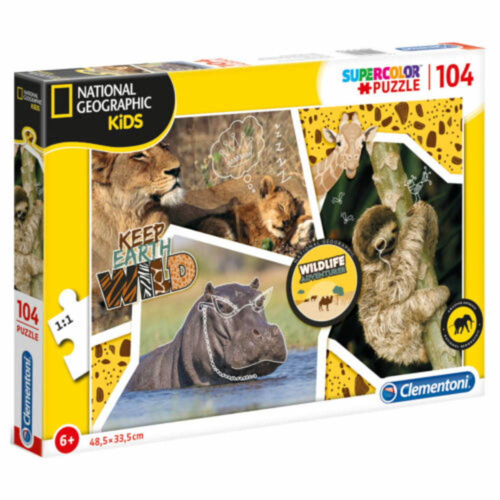 Clementoni, National Geographic Wild, Puzzle, For Boys, 6+ years, 104 pcs - Feel You