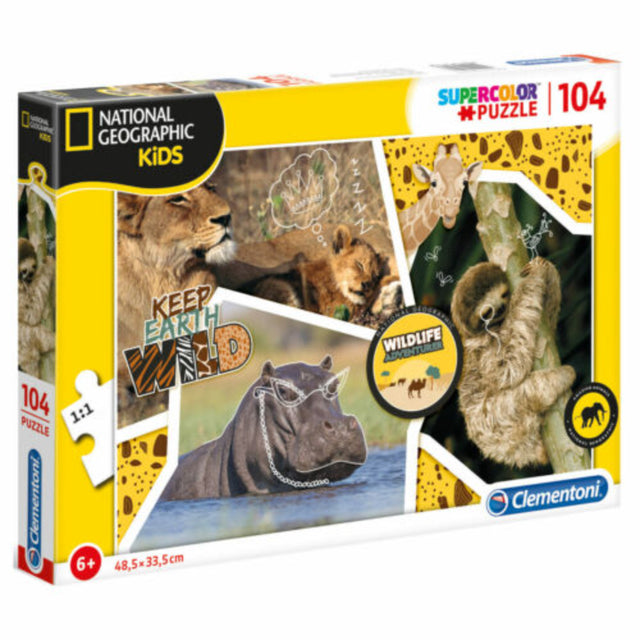 Clementoni, National Geographic Wild, Puzzle, For Boys, 6+ years, 104 pcs - Feel You