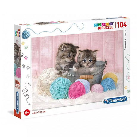 Clementoni, SuperColor, Sweet Kittens, Puzzle, Unisex, 6+ years, 104 pcs - Feel You