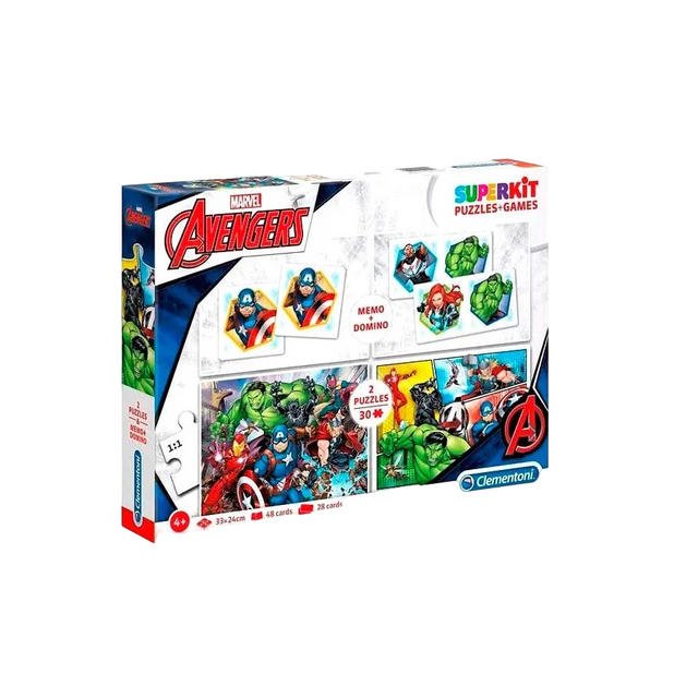 Clementoni, SuperKit, Marvel Avengers, Puzzle, For Boys, 4+ years, 2 x 30 + 48 + 28 pcs - Feel You