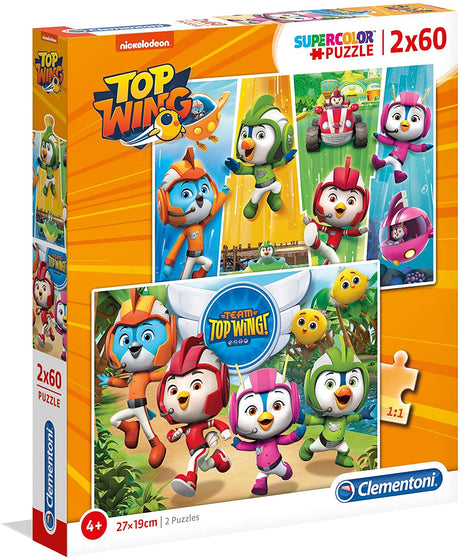Clementoni, Top Wings, Puzzle, Unisex, 2 x60 pcs - Feel You