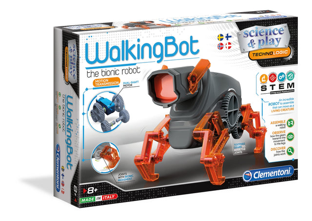Clementoni, Walking Bot , Construction Set, 75039, For Boys, 8+ years - Feel You