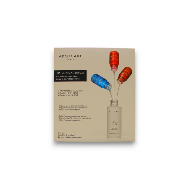 My Clinical Serum Set Apotcare: Vitamin B3, Vitamin B3, Anti-Redness, Serum, For Face, 10 ml + Vitamin A, Retinoid, Anti-Wrinkle, Serum, For Face, 10 ml + Hyaluronic, Hyaluronic Acid, Anti-Ageing, Day & Night, Serum, For Face, 10 ml - Feel You