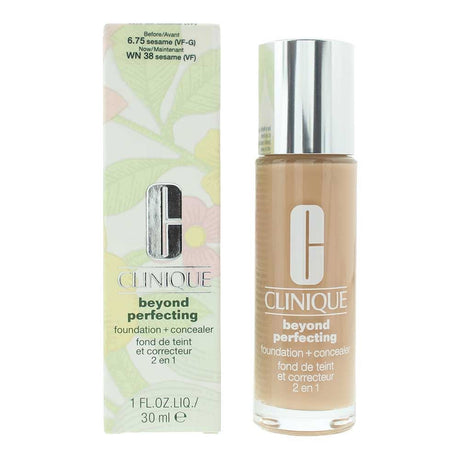 Clinique, Beyond Perfecting, Full Coverage, Liquid Foundation & Concealer 2-In-1, 38, Sesame, 30 ml - Feel You