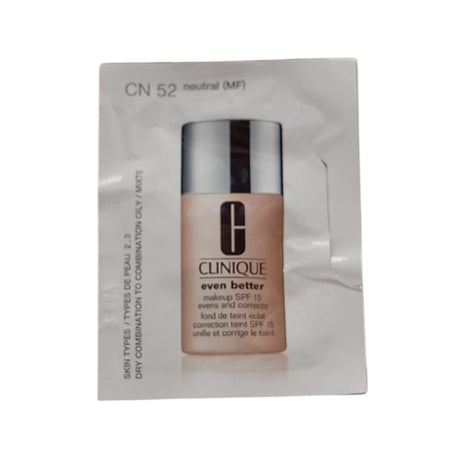 Clinique, Even Better, Paraben-Free, Hydrating, Liquid Foundation, CN 52, Neutral, SPF 15, 5 ml *Sample - Feel You