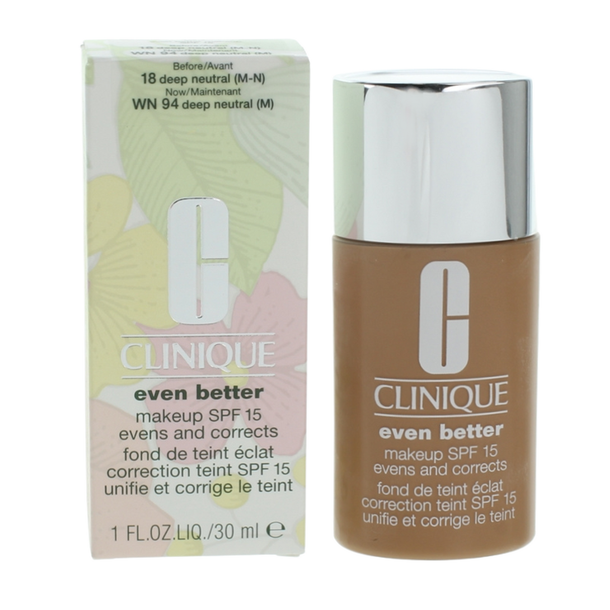 Clinique, Even Better, Paraben-Free, Hydrating, Liquid Foundation, WN 94, Deep Neutral, SPF 15, 30 ml - Feel You