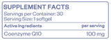 CoQ10 - UBIQUINONE - 100 mg - 30 softgels - Feel You