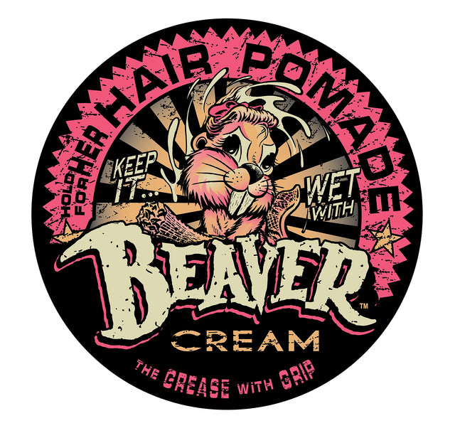 Cock Grease, Beaver Cream Water Type, Hair Styling Pomade, Shine Finish, Extra Hold, 100 g - Feel You