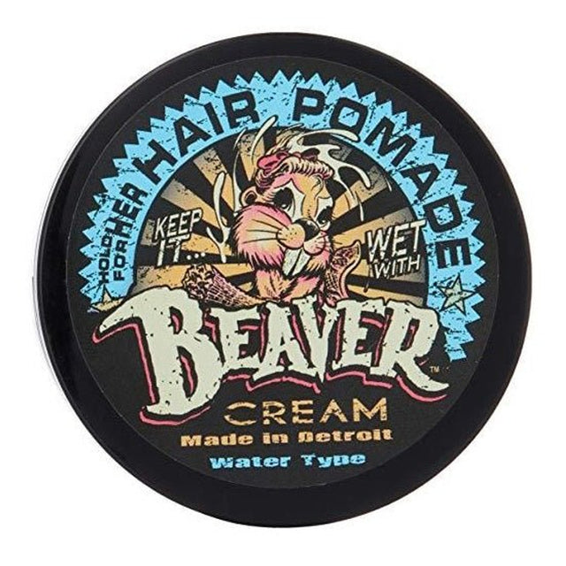 Cock Grease, Beaver Cream Water Type, Hair Styling Pomade, Shine Finish, Light To Medium Hold, 110 g - Feel You