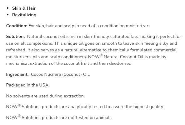Coconut Oil | Natural Skin & Hair Revitalizing - 207 мл - Feel You