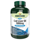 Масло от черен дроб на треска (Cod Liver Oil) 1000мг 180 меки капсули NaturesAid - Feel You