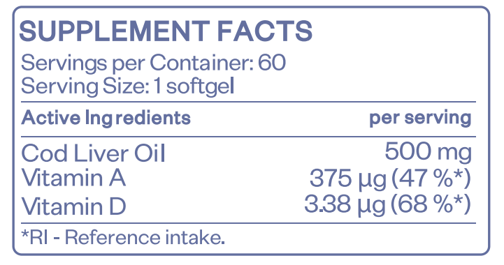 HS LABS - COD LIVER OIL - 60 Softgels