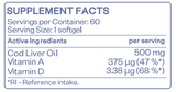 HS LABS - COD LIVER OIL - 60 Softgels